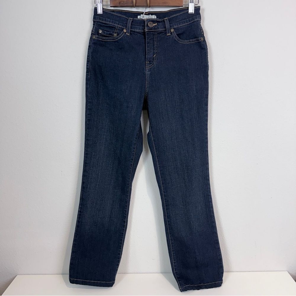 Levi's 512 Slimming Straight Leg Dark Wash Jeans 4